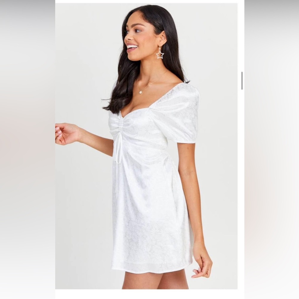 NWT ALTARD STATE - WHITE Jocelyn Satin Daisy Dress